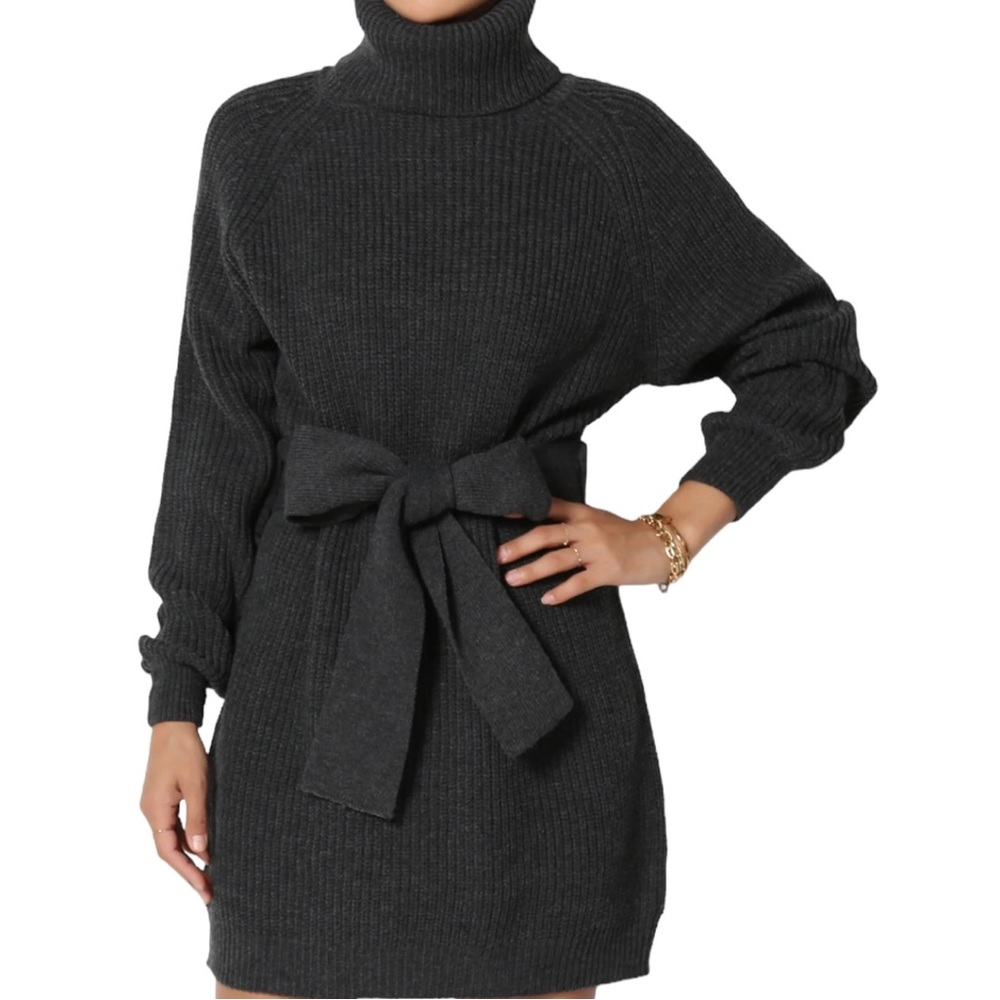 NWOT: Turtleneck Mini Sweater Dress